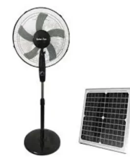 Solar Compatible Rechargeable Standing Fan & Solar Panel